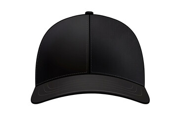 Isolated Black Flat Baseball Cap