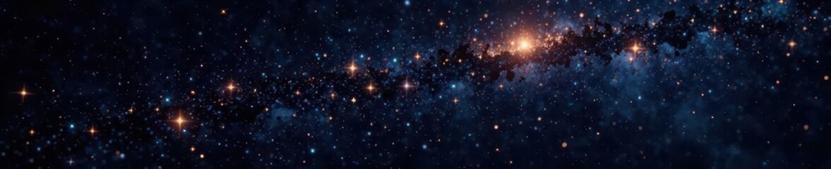 Obraz premium Inky black canvas dotted with brilliant, sparkling stars , nocturnal, background, image