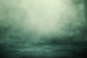 Mysterious fog envelops a serene landscape creating an ethereal atmosphere at dawn