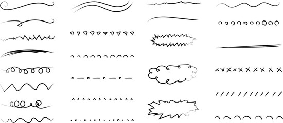 Hand drawn doodle brush lines vector image