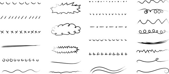 Hand drawn doodle brush lines vector image