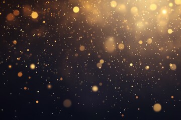 Golden bokeh effects create a shimmering background filled with light and texture for various design uses