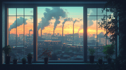 Ciudad industrial y contaminación