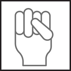 Raised Fist icon Design