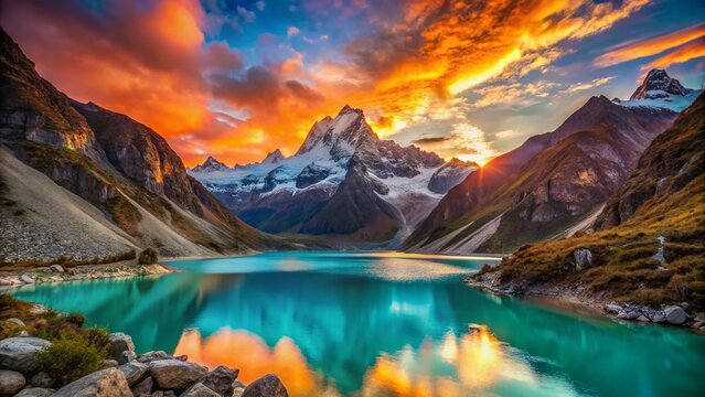 Epic Sunrise at Laguna Paron, Turquoise Andes Lake in Peru's Cordillera Blanca