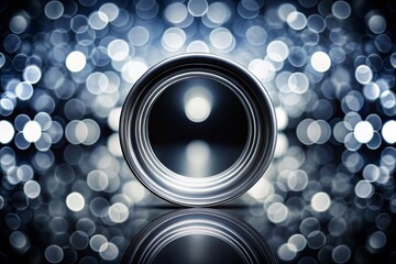 Abstract Background: Dynamic Lines, Circle Illusion, Black & White Bokeh