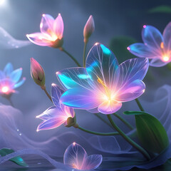 Fototapeta premium beautiful spectrum Kemboja flower, created by generative ai