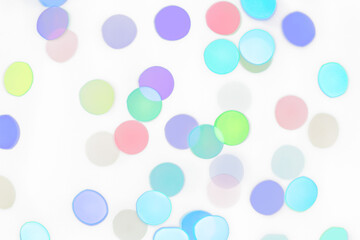Colorful glitter png bokeh confetti overlay on transparent background