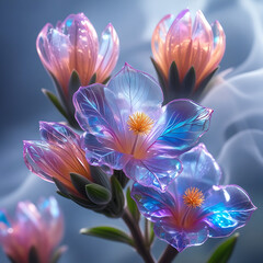 Fototapeta premium beautiful spectrum Kemboja flower, created by generative ai