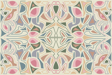 Naklejka premium abstract background, vintage ethnic pattern, colorful vector, design flat 