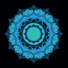 Circle flower of mandala with floral ornament pattern,mandala for Henna, Mehndi, tattoos, decorative ornaments in ethnic oriental style.