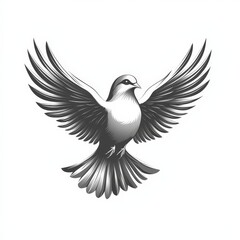 Fototapeta premium Design of dove icon logo illustration isolated on white background