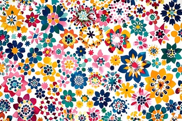 Naklejka premium kaleidoscopic patterns in vibrant colors