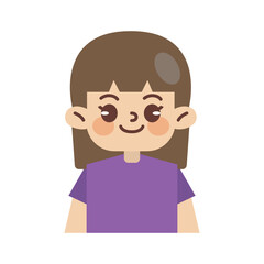 Kids Avatar Vector Illustration Isolated In White. Face Emotions. Multinational User People Portrait. Flat Illustration