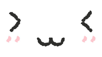 Png cute emoticon sticker with smiling face