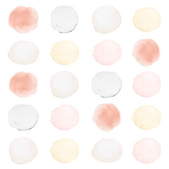 Colorful sticker png in watercolor set