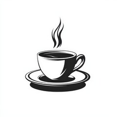 Obraz premium Design of coffee icon logo illustration isolated on white background