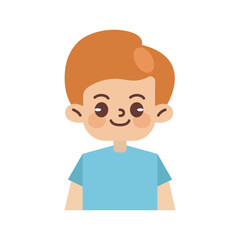 Kids Avatar Vector Illustration Isolated In White. Face Emotions. Multinational User People Portrait. Flat Illustration