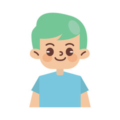 Kids Avatar Vector Illustration Isolated In White. Face Emotions. Multinational User People Portrait. Flat Illustration