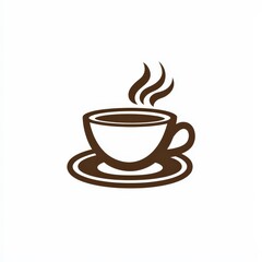 Design of cup of coffee icon logo illustration isolated on white background