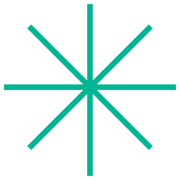 recommend clip art: Png asterisk geometric green shape in flat design