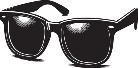 Sunglasses silhouette vector sunglass icon
