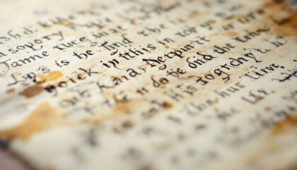 Close-Up of an Ancient Manuscript