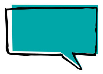 Green rectangle speech bubble png business clipart