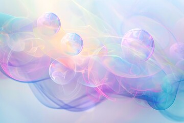 Fototapeta premium glowing orbs in pastel hues