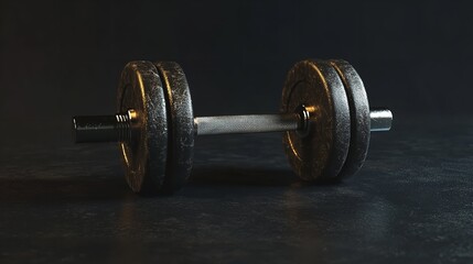 Naklejka premium Fitness Iron Barbell Isolated on White Background,