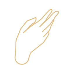Png magical hand golden linear drawing