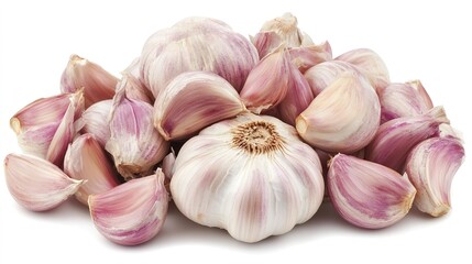 garlic isolated on white background