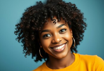 Portrait of a happy afro-american woman with a warm smile