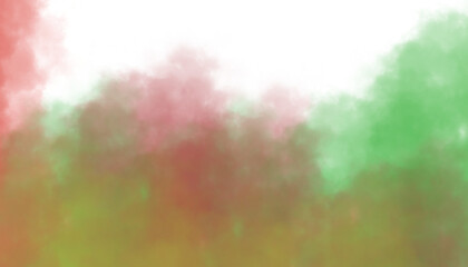 Fototapeta premium Colorful Abstract Smoke Texture with Red, Green, and Yellow Hues on a transparent background