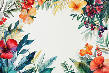 Elegant wedding invitation card background vector. Minimal hand painted watercolor botanical flowers texture template background. Design for wedding, vip cover, poster, rsvp moderncard.Valentine's Day