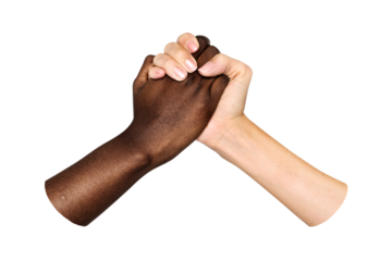 Diverse handshake png element, transparent background