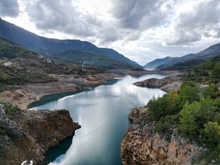 Naklejka premium 4k drone view of the canyon. High quality photo