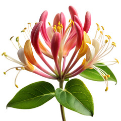 Fototapeta premium Honeysuckle flower isolated on transparent background