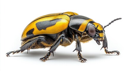 Naklejka premium Close-Up of a Colorful Click Beetle on White Background. Generative AI