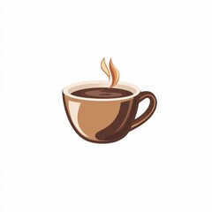 Obraz premium Design of cup of coffee icon logo illustration isolated on white background