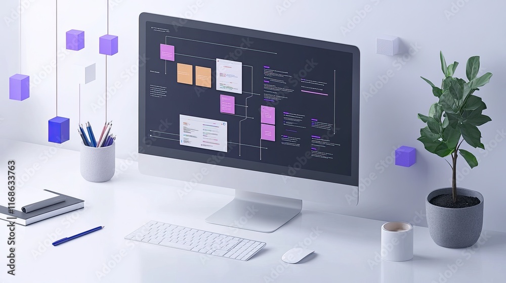 Poster ai-based project management tools enabling teams to collaborate, plan, and execute projects efficien