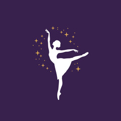 Minimalist Vector ballet Logo Designs.
