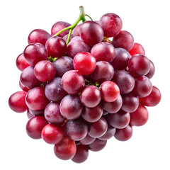 Fototapeta premium Sweet and delicious red grapes isolated on transparent background