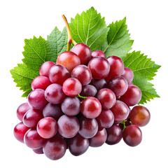 Fototapeta premium Sweet and delicious red grapes isolated on transparent background