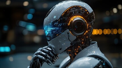 Fototapeta premium AI-driven recruitment tools enhancing hiring processes, improving workforce efficiency, and streamlining talent acquisition through data-driven matching and automation. 