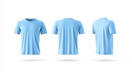 Sky Blue T-shirt 3D Mockup for Design Projects. Generative AI