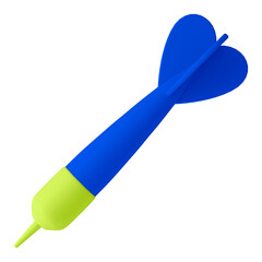 Blue darts png 3D sticker, transparent background