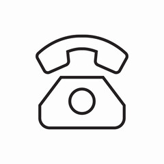 Vintage telephone communication device retro icon vector sign