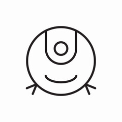 Robot vacuum cleaner automatic technology icon vector sign