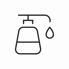 Liquid soap dispenser bathroom hygiene icon vector sign